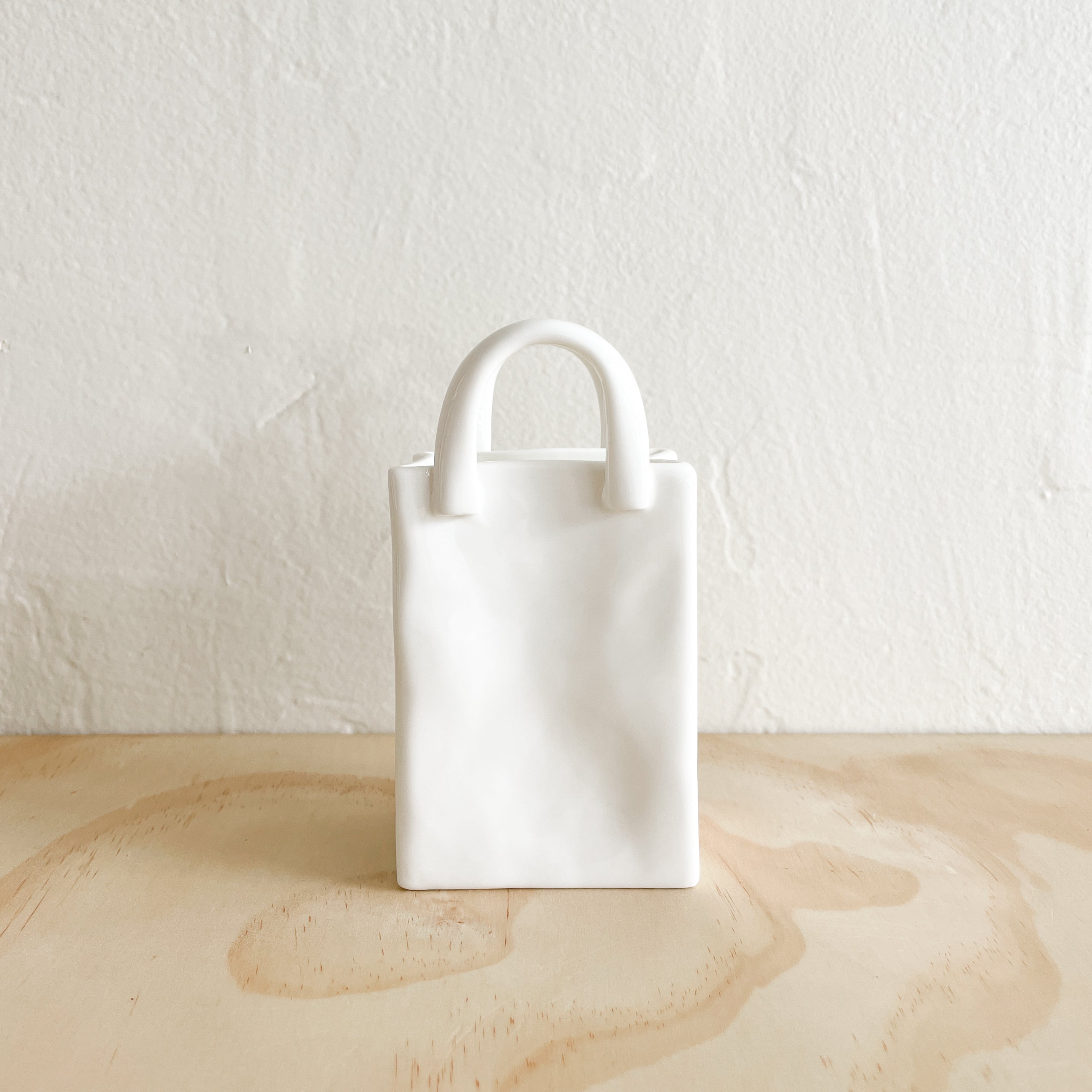 Petite Ceramic Carry Bag Vase Tall Madam Rat