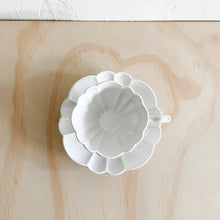 Load image into Gallery viewer, Le Bouquet Teacup and Saucer Set - White
