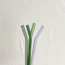 Load image into Gallery viewer, Bent Glass Straws - Meadow
