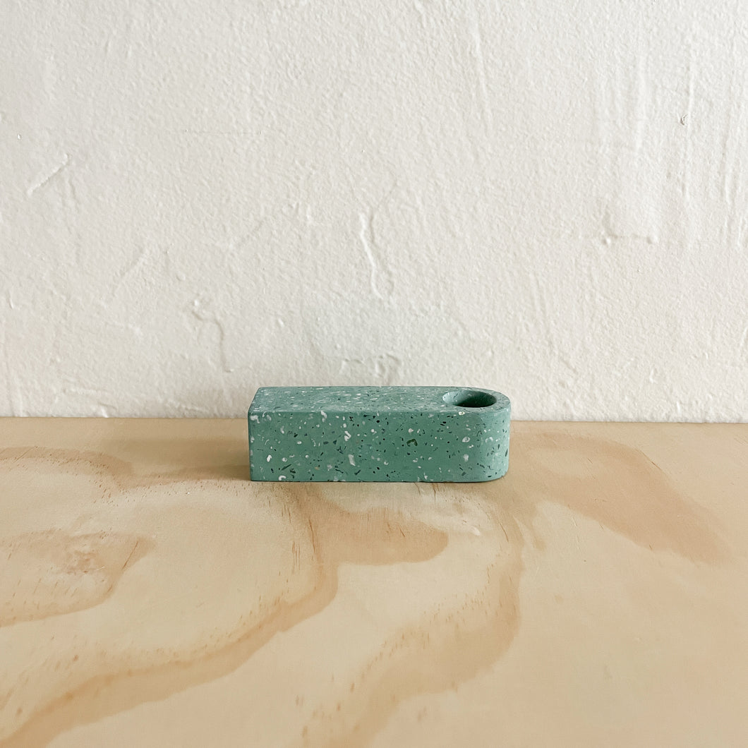 Terrazzo Candle Holder - Green